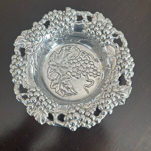 Arthur Court Pewter Grape Motif Wine Bottle Coaster